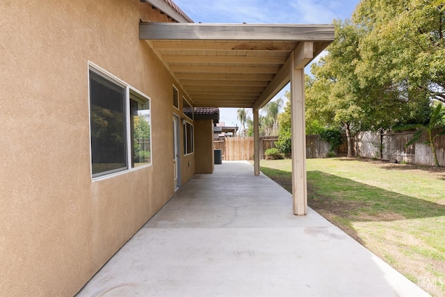 view of patio / terrace with a fenced backyard