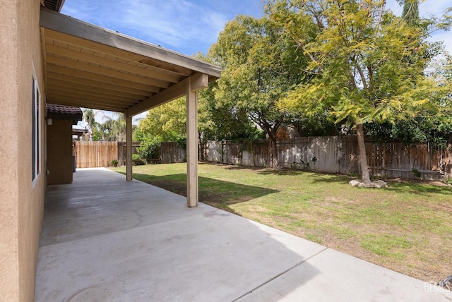 view of patio / terrace with a fenced backyard