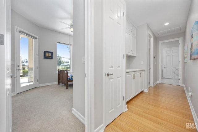 2120 Wedgemont Pl, Bakersfield, CA 93311 - hallway with recessed lighting and light wood-type flooring