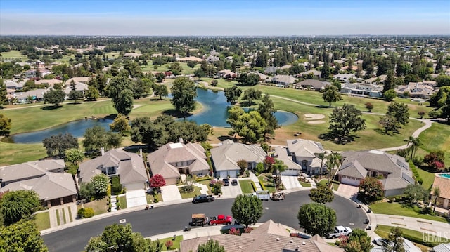 2120 Wedgemont Pl, Bakersfield, CA 93311 - aerial perspective of suburban area featuring a golf course and a nearby body of water