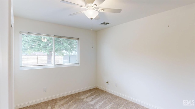 1334 Renfro Rd, Bakersfield, CA 93314 - empty room with light carpet, baseboards, and a ceiling fan