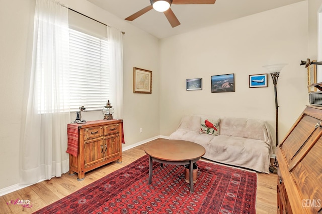 6100 Lassen Ridge Rd, Bakersfield, CA 93306 - sitting room featuring light wood-type flooring and ceiling fan