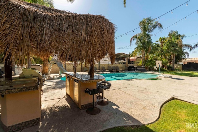 854 Vineland Rd, Bakersfield, CA 93306 - view of pool featuring a fenced backyard and a patio area