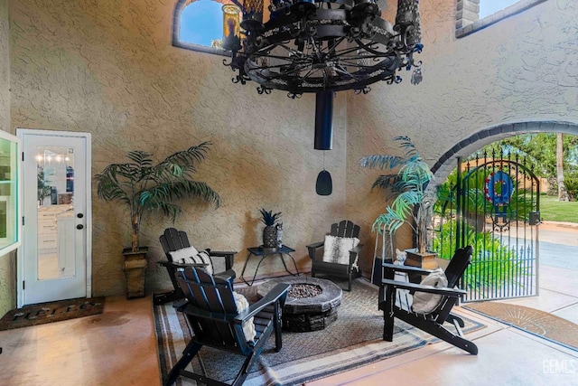 854 Vineland Rd, Bakersfield, CA 93306 - view of patio / terrace featuring a fire pit