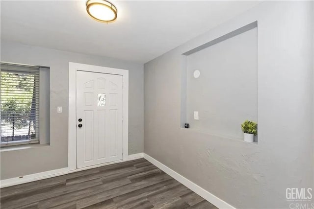 foyer featuring dark hardwood / wood-style flooring