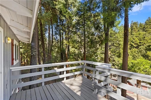 view of wooden deck