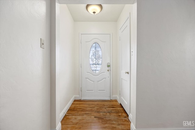 entryway featuring hardwood / wood-style flooring