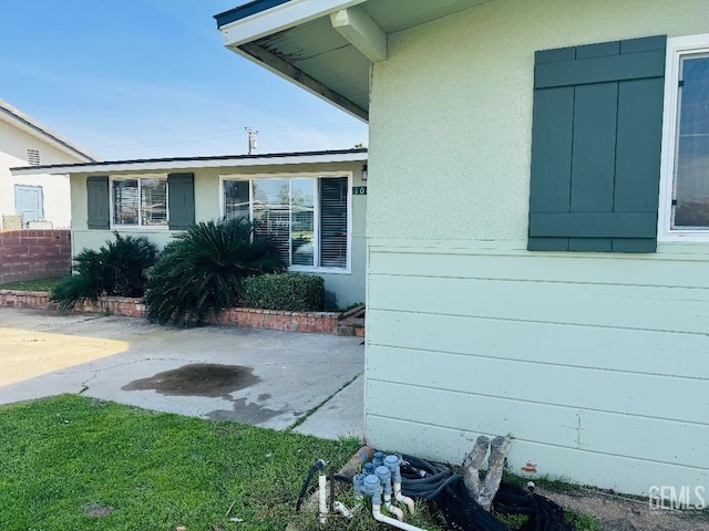 view of home's exterior featuring stucco siding