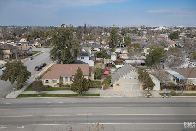 aerial view with a residential view