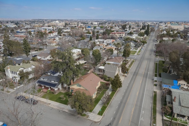 aerial view with a residential view