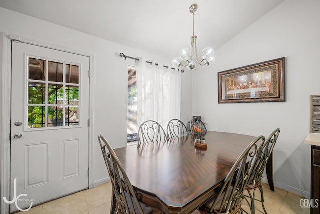 408 Isla Bonita St, Bakersfield, CA 93307 - dining room with a chandelier and light tile patterned floors