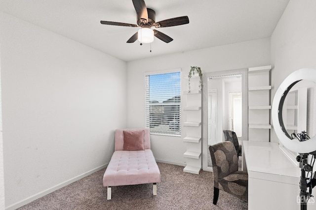 5906 Commonwealth Ave, Bakersfield, CA 93313 - home office with carpet and ceiling fan