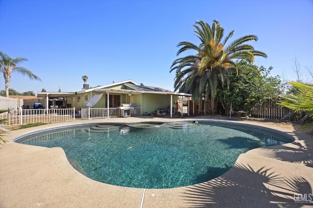 2716 Bladen St, Bakersfield, CA 93309 - view of pool with a fenced backyard and a patio area