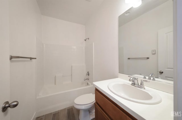 5812 Turquoise Ridge Dr, Bakersfield, CA 93313 - full bath with vanity, wood finished floors, and bathtub / shower combination
