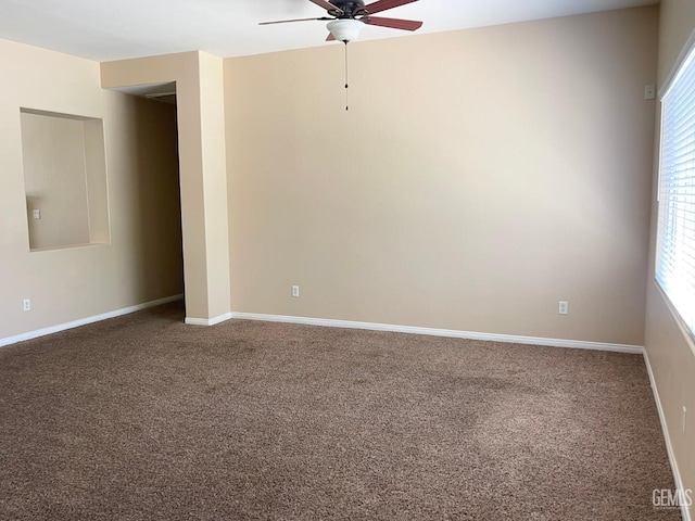 11016 Snowcreek Falls Ave, Bakersfield, CA 93312 - spare room featuring ceiling fan, plenty of natural light, and carpet flooring