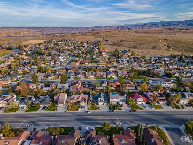 aerial view featuring a mountain view