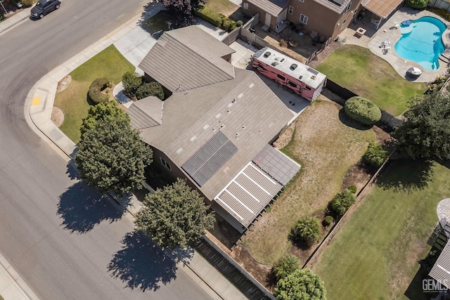 9803 Swansboro Way, Bakersfield, CA 93314 - aerial view of property and surrounding area with a pool