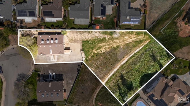 aerial view with a residential view