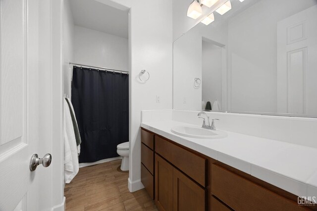 9003 Del Palma Dr, Bakersfield, CA 93314 - bathroom with vanity and a shower with shower curtain