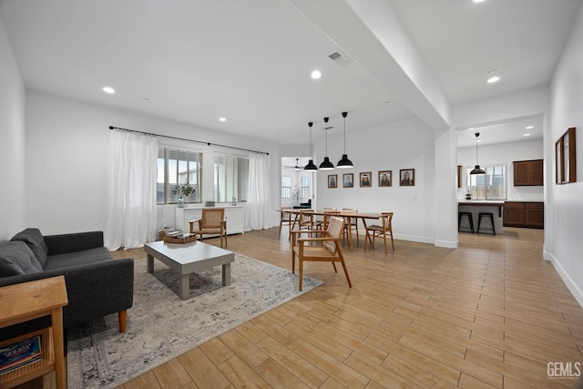 9003 Del Palma Dr, Bakersfield, CA 93314 - living area featuring recessed lighting and light wood-style floors