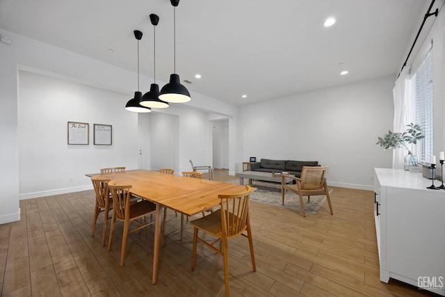 9003 Del Palma Dr, Bakersfield, CA 93314 - dining space featuring light wood-style floors and recessed lighting