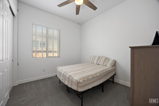 9003 Del Palma Dr, Bakersfield, CA 93314 - carpeted bedroom featuring a closet and a ceiling fan