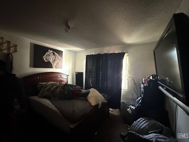 bedroom with a textured ceiling