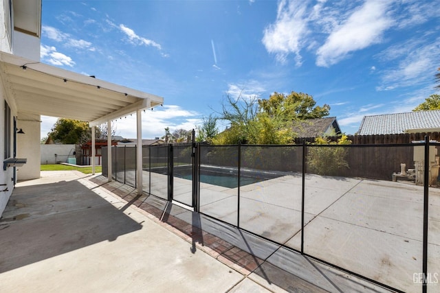 view of patio with a fenced backyard