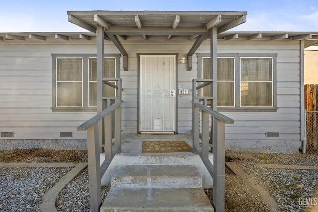 view of doorway to property