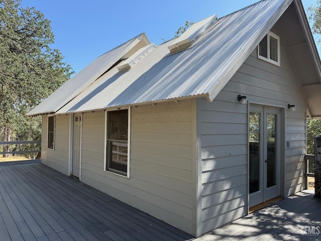 0 Rancheria Rd, Bakersfield, CA 93306 - wooden deck with french doors