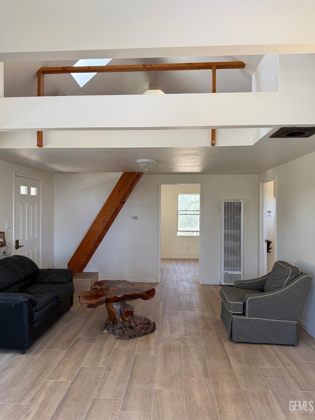 0 Rancheria Rd, Bakersfield, CA 93306 - living area with a heating unit and wood finished floors