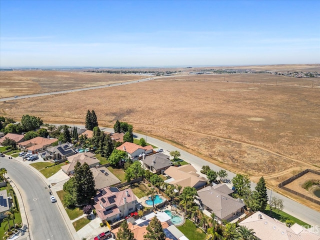aerial view with a residential view and a rural view
