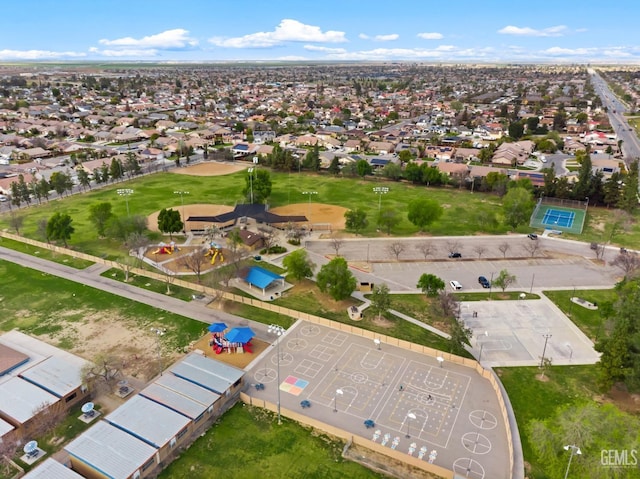 aerial view featuring a residential view