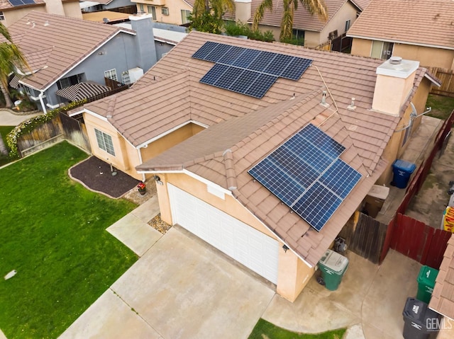 bird's eye view featuring a residential view