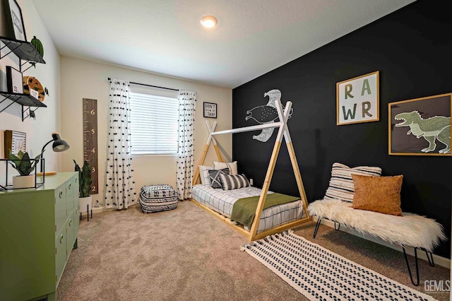 bedroom featuring carpet flooring