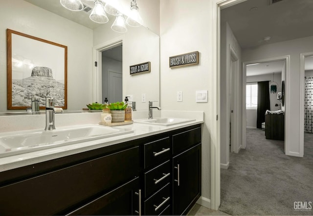 bathroom with vanity