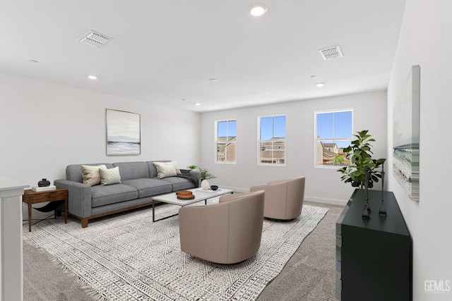 6501 Thunder Trail Dr, Bakersfield, CA 93313 - living area featuring light colored carpet and recessed lighting
