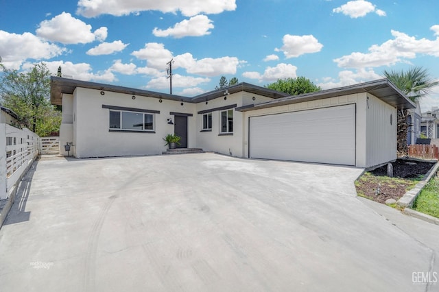 view of front facade with a garage