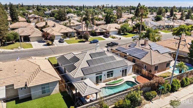 10809 Mirage Dr, Bakersfield, CA 93311 - aerial perspective of suburban area with a pool area