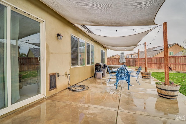 view of patio featuring area for grilling