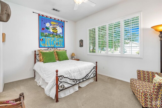 5903 Gold Ranch Way, Bakersfield, CA 93306 - carpeted bedroom featuring baseboards and a ceiling fan