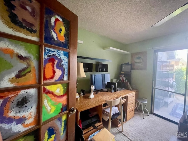 9125 Gleeson Ct, Bakersfield, CA 93311 - office with a textured ceiling and light colored carpet