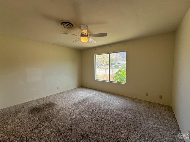 2701 Pinon St, Lake Isabella, CA 93240 - empty room with ceiling fan, visible vents, and carpet