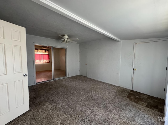 2701 Pinon St, Lake Isabella, CA 93240 - unfurnished bedroom featuring a ceiling fan and carpet flooring