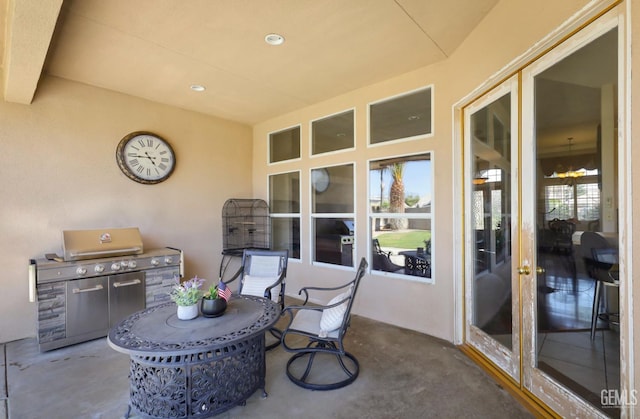 3718 Sycamore Creek Dr, Bakersfield, CA 93313 - view of patio / terrace featuring french doors and grilling area