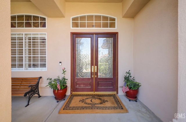 3718 Sycamore Creek Dr, Bakersfield, CA 93313 - doorway to property featuring french doors and stucco siding