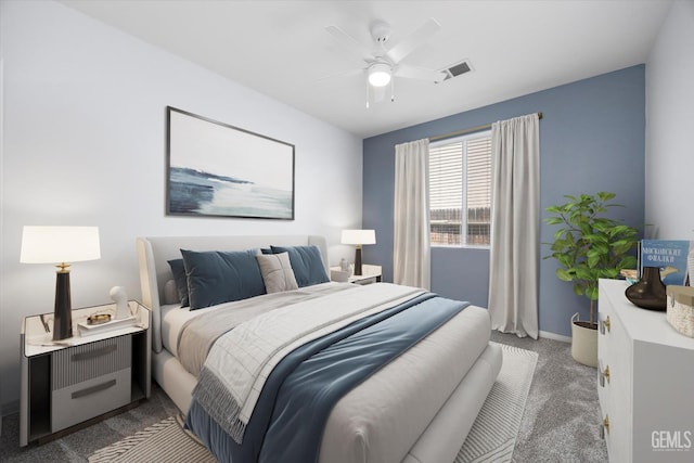 6202 Ocean Jasper Dr, Bakersfield, CA 93313 - carpeted bedroom with baseboards and ceiling fan