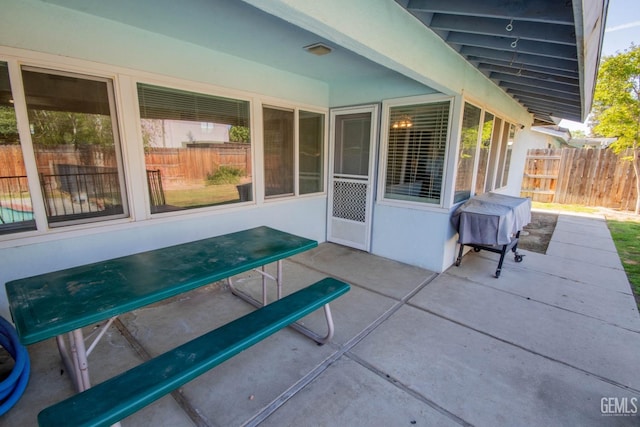 1805 Glenbrea Ct, Bakersfield, CA 93309 - view of patio / terrace with area for grilling and fence