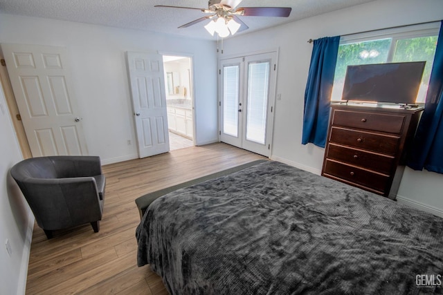1805 Glenbrea Ct, Bakersfield, CA 93309 - bedroom with wood finished floors, access to exterior, baseboards, and multiple windows