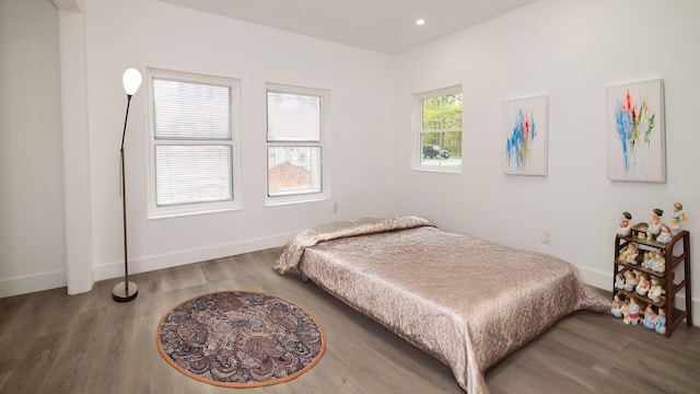 119 N Shore Dr, Albrightsville, PA 18210 - bedroom with wood finished floors, baseboards, and recessed lighting
